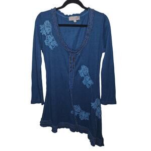 Pretty Angel Fairy Grunge Top L Goblin Assymetrical Mori Kei Lace Boho Romantic